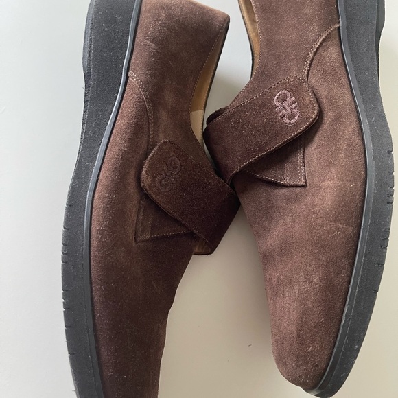 Vintage Salvatore Ferragamo Boutique Brown Suede Loafers Unisex Size 10B Italy - Picture 4 of 8